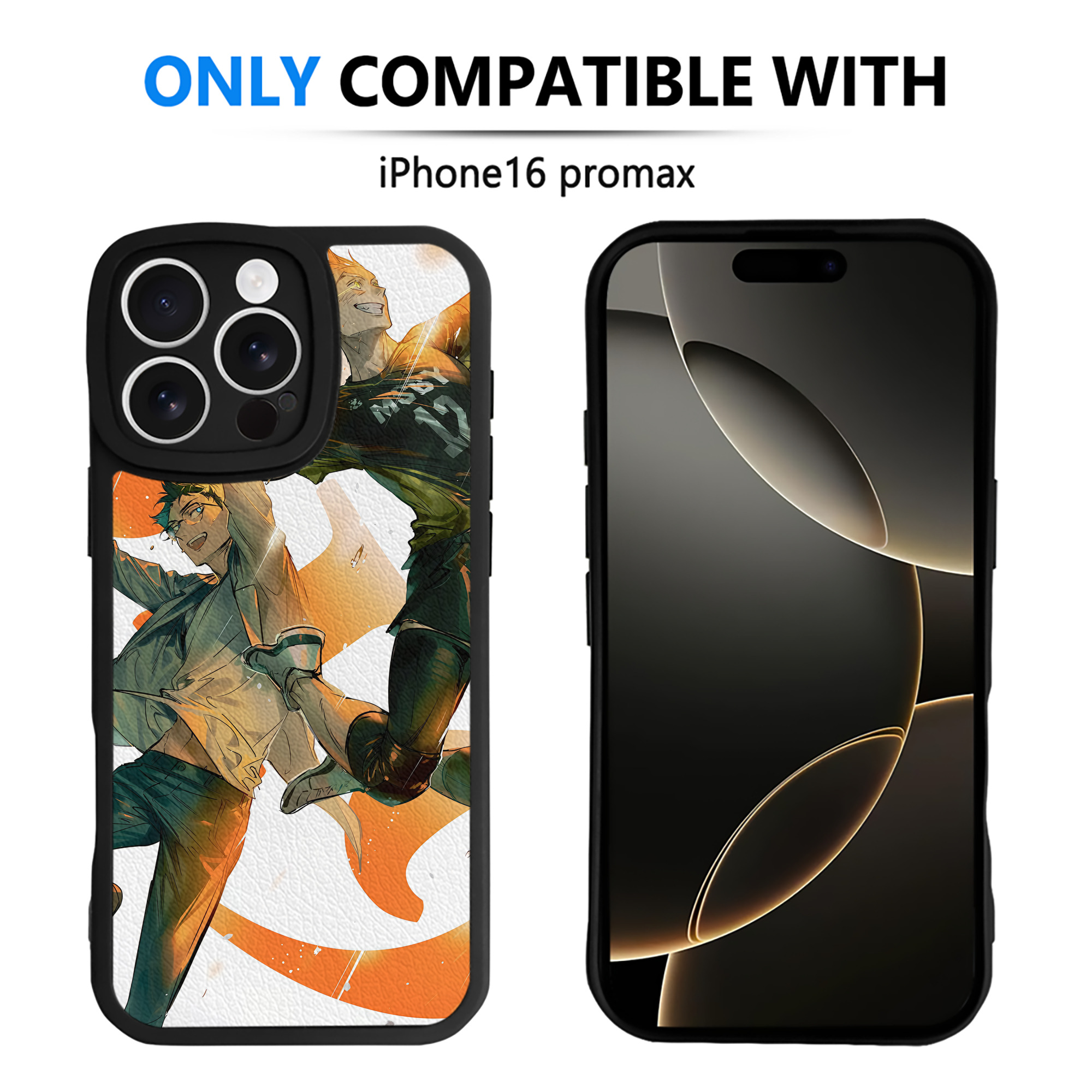 （画像用） ハイキュー!! Haikyu!! 【iPhone 16シリーズ対応】シリコンスマホケース（レザー調） 材質：シリコン
